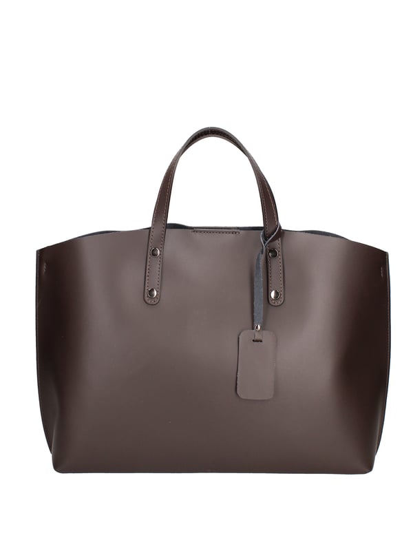 Bolso de mujeres con un solo compartimento sin forro en cuero Ruga genuino. Bolsa interna extraíble. Producto artesanal italiano. Hecho en Italia