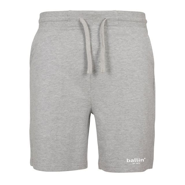Pantalones cortos de jogging para hombre de la marca Ballin Est. 2013. El pantalón corto de jogging de Ballin Est. 2013 está confeccionado en algodón, viscosa y elastano de alta calidad, y tiene un corte regular. El suave algodón proporciona una gran comodidad.  Nombre del modelo: Small Logo Jogging ShortCategoría: pantalones cortos de jogging para hombreMateriales: algodón, viscosa, elastanoColor: gris