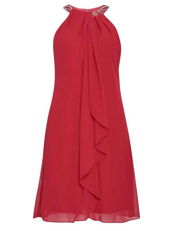 Jane Beaded Halterneck Chiffon Dress