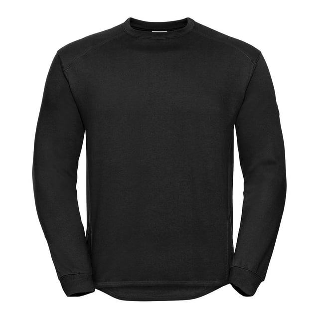 Material: 80% Combed Ringspun Cotton, 20% Polyester. Fabric: Double Layer. Design: Plain. 300gsm. Fabric Technology: Durable, Stain Resistant. Hem: Elasticated, Ribbed. Drop Tail, Elasticated, Heavy Duty, Locker Patch, Pen Holder. Cuff: Elasticated, Ribbed. Sleeve-Type: Long-Sleeved. Neckline: Round Neck. Fastening: Pull Over. Sustainability: Better Cotton Initiative, Oeko-Tex Standard 100 Certified, WRAP Certified. Hardwearing.