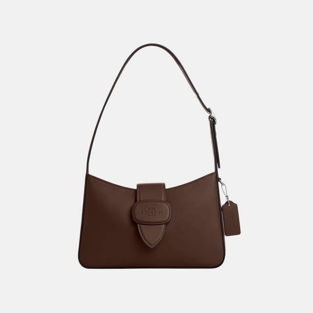 Eliza Shoulder Bag with Leather Covered Closure, Two credit card slots
 Inside zip pocket,  Length: 24.50 cm,  Width: 6.50 cm,  Height: 16.50 cm