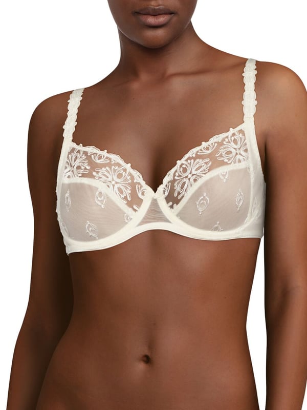 Champs Elysees Covering Bra. Full cup coverage with no padding. Hook & eye closure. This product is recommended as hand wash only.