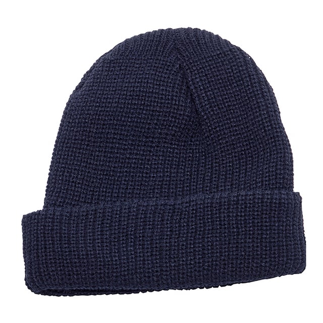 Warm winter hat. Fabric: Fully ribbed 100% acrylic. One size.