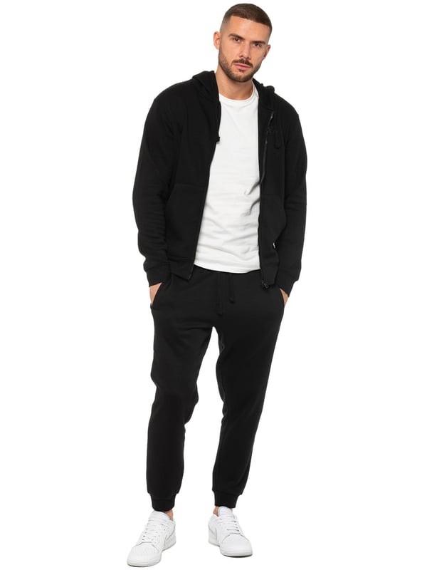 Enzo Mens Zip Hoodie Tracksuit Set. Regular Fit, Long Sleeve Zip Hoodie. Cuffed Wrists, Adjustable Drawstrings. Features EZ Logo On Joggers. Regular Fit, Cuffed Joggers. Elasticated Waistband With Adjustable Drawstring. Features 2 Side Slash Pockets & Single Welt Back Pocket. Ideal to use for Casual and Work wear.