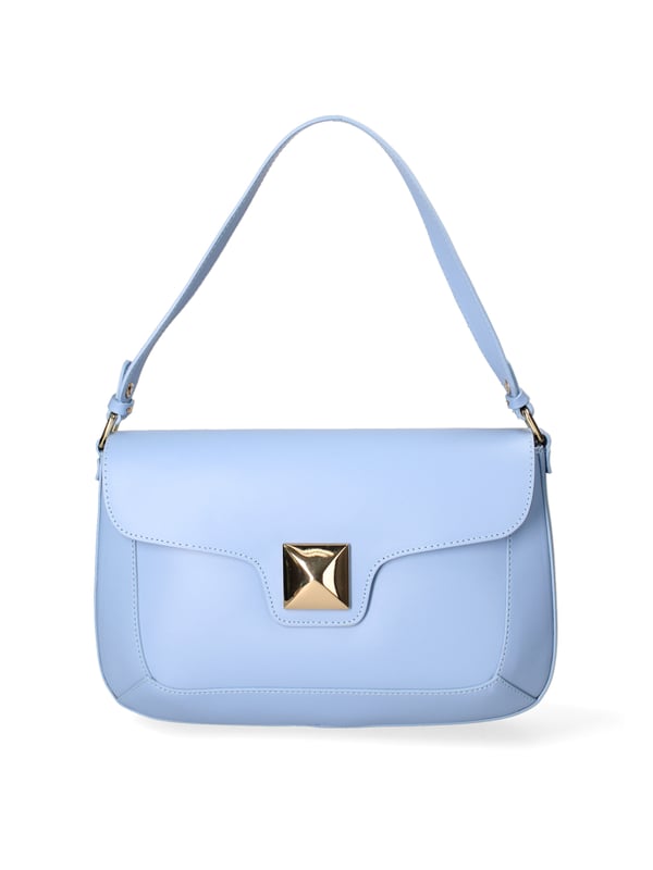 Bolso bandolera para mujer. El cierre es con botón magnético. Los bolsillos internos son uno con cremallera. Los bolsillos externos están ausentes. La bandolera es ajustable y extraíble en piel. El mango es de piel. Hay un compartimento interno. El material exterior es piel auténtica arrugada. Internamente está forrado en tejido 70% algodón - 30% poliéster. Medidas: 31x19x5 cm. Hecho en Italia