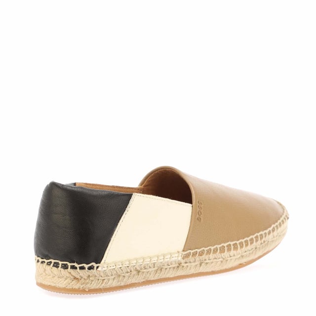 Mens Boss Madeira Slip On Shoes in beige.- Leather upper.- Slip on fastening.- Debossed Boss logo.- Suede leather and rubber sole.- Ref: 50493009280