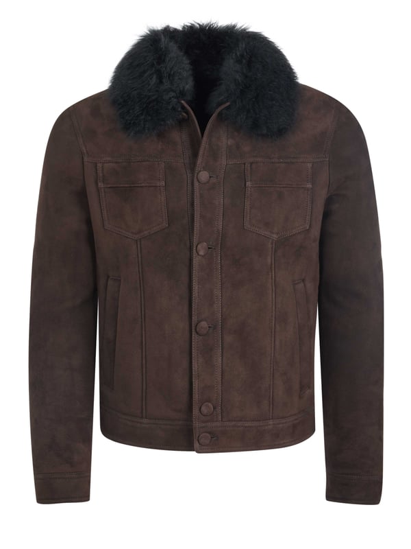100% piel de cordero; chaqueta de cuero Pal Zileri;  Modelo: N36PS745---48834 47;  Mano de obra de alta calidad;  Piel suave;  cuello clásico;  Dos bolsillos delanteros;  Dos bolsillos en el pecho;  Cierre: tira de botones;  Detalles del logotipo de Pal Zileri