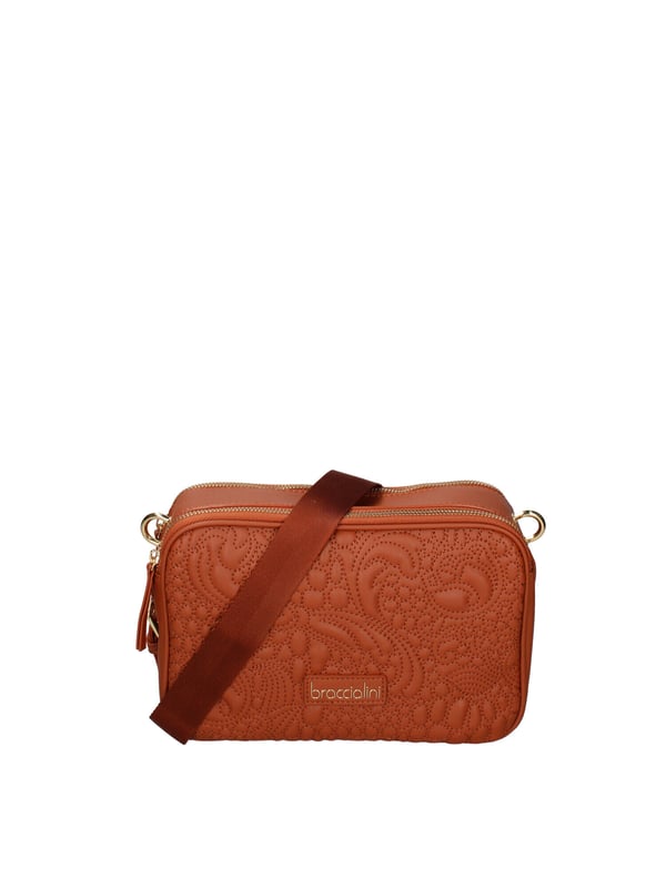 Bolso bandolera para mujer. El cierre es con cremallera. Los bolsillos internos son uno con cremallera y otro abierto. Los bolsillos externos están ausentes. La bandolera es de ecopiel. Falta el mango. Hay dos compartimentos internos. El material exterior es 100% Poliuretano. Internamente es 100% Poliéster. Medidas: 25x17x8 cm. Producto de moda