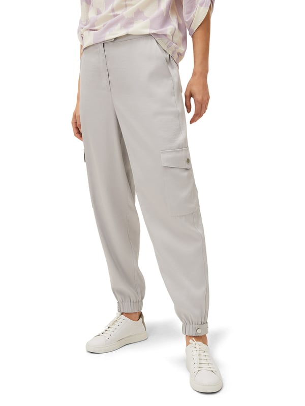 This style is responsibly sourced. This style has been made from certified renewable wood sources. The ultimate in smart casual style these tapered cargo joggers are all we're wearing whilst lounging at home. Inspired by this season's more relaxed silhouettes this style is finished with patch pockets and concealed zip and button fastening.