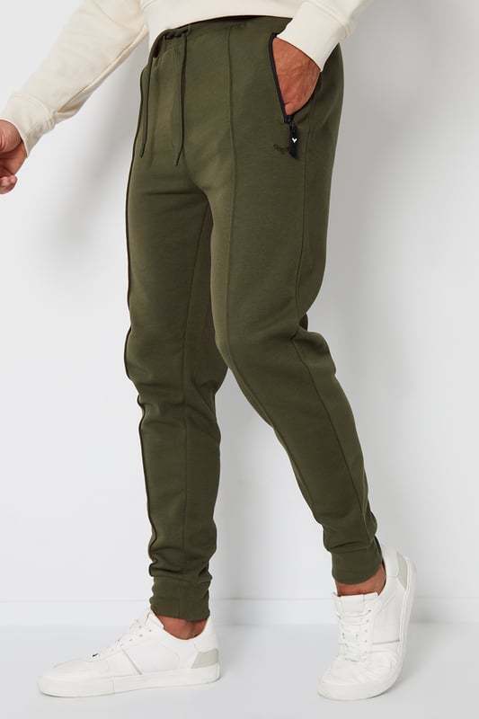 Khaki Mickey Slim Fit Cuffed Joggers