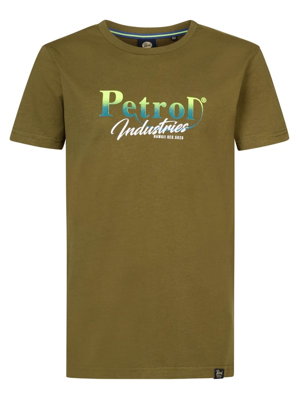 T-Shirt mit Rundhalsausschnitt und kurzen Ärmeln. Dieses T-Shirt ist mit einem im Brustbereich applizierten Petrol-Aufdruck versehen. Hergestellt aus 100 % Baumwolle. In verschiedenen Farben erhältlich. Du schwankst zwischen zwei Größen? Nimm die größere Größe! Kurzarm-T-ShirtRundhalsausschnittIm Brustbereich applizierter Petrol-Aufdruck100 % BaumwolleDas Model ist 150 cm groß und trägt Größe 152.