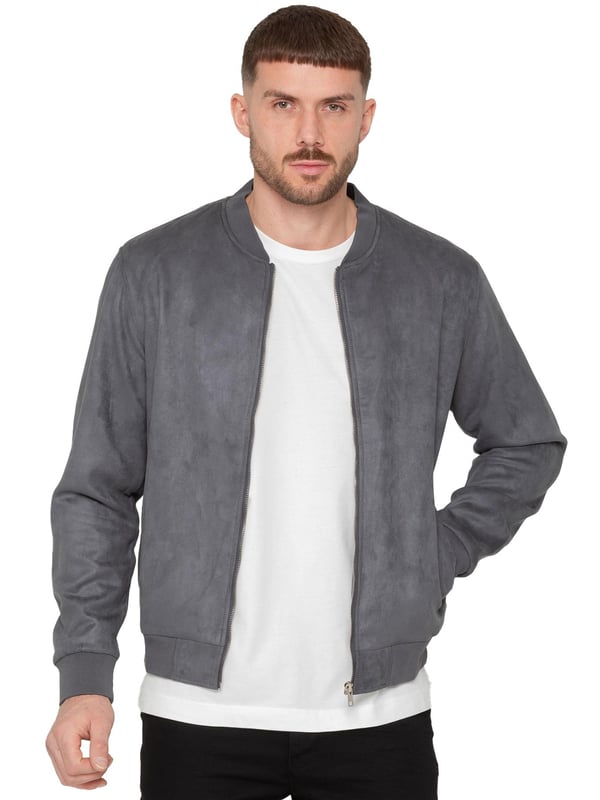 Introducing the Men's Suede Bomber Jacket, a versatile and fashionable wardrobe staple, perfect for layering. Made from soft suede, this jacket offers a luxurious texture and feel. It features a timeless bomber style with a zip-up front, ribbed cuffs, and hem for a comfortable, fitted look. Ideal for both casual and smart-casual settings, the premium suede enhances any ensemble with a touch of sophistication. The jacket also includes two convenient side pockets and an interior pocket for added functionality.
