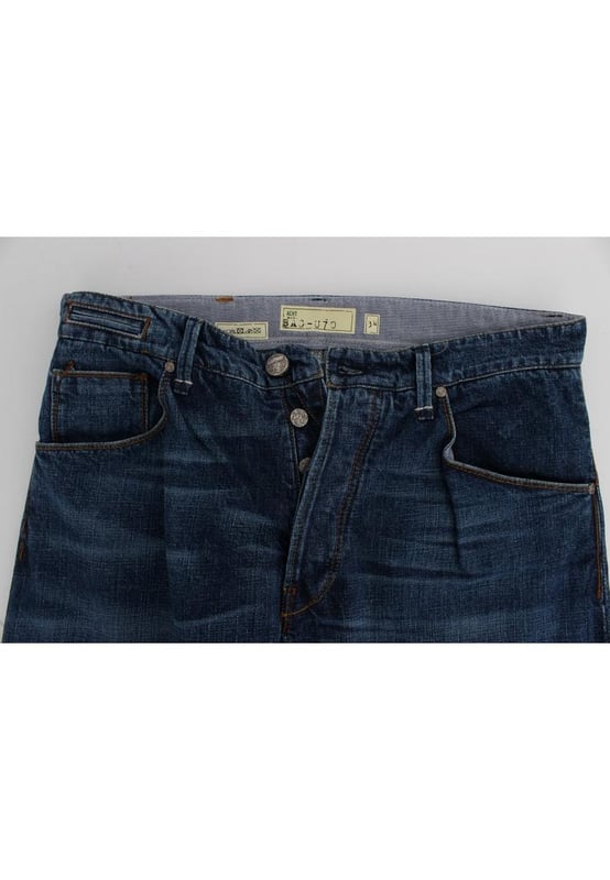 Brand: ACHT
  Style: Baggy loose
  Color: Blue wash
  Closure: Button fly
  Logo details
  Material: 100% Cotton