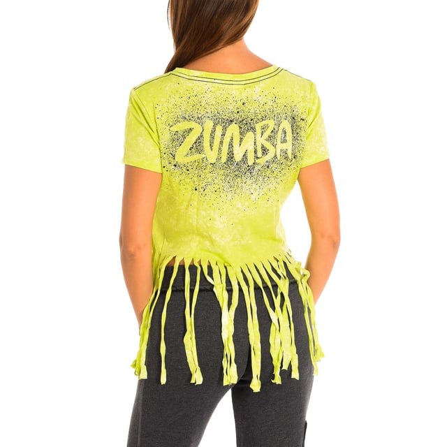 Color Zumba Tee Shirt Women's Short-sleeved V-neck Sports T-shirt