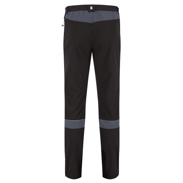 90% Polyamid, 10% Elasthan. Gewebe: Stretch. Design: Kontrast, Logo. Verschluss: Knopf, Pull-On, Reißverschluss. Knievorformung, Gürtelschlaufen, Greiferband, Stretch-Einsätze. Gewebe-Technologie: Strapazierfähig, Isoflex, Spritzwasserdicht, Wasserabweisend. Taschen: 2 Seitentaschen, Reißverschluss, seitliche Beintasche. Taille: Teilweise elastisch.