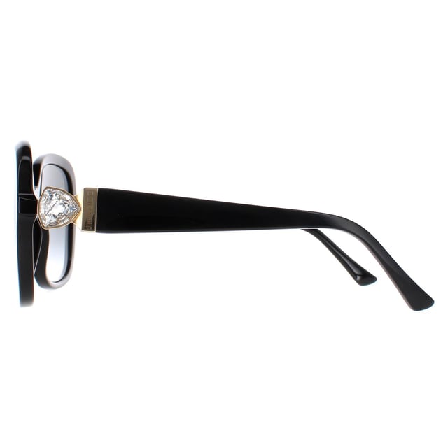 Jimmy Choo Square Womens Black Dark Grey Gradient SADIE/S  Sunglasses are a fashionable square style crafted from lightweight acetate. The temples feature the Jimmy Choo logo for authenticity.