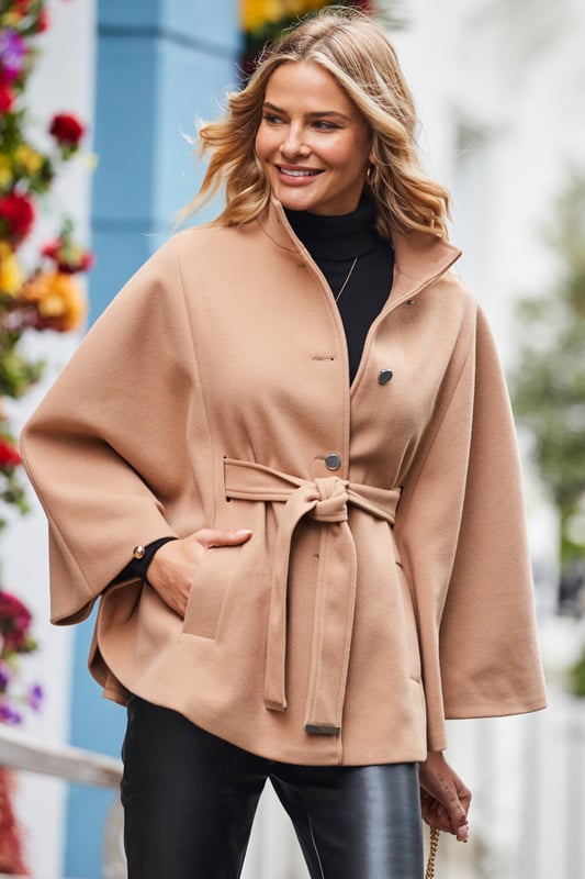 Miss selfridge camel smart coat online