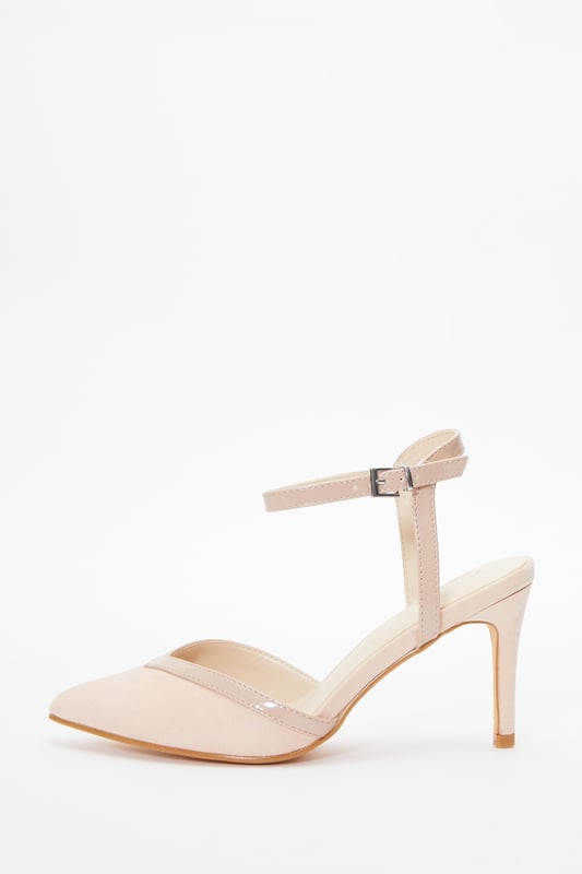 Wide Fit Nude Patent Court Heels