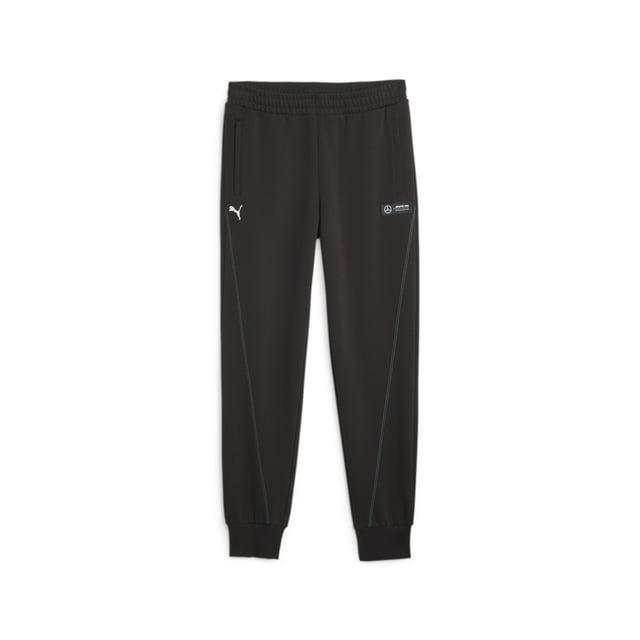 PRODUKTGESCHICHTE: Die Mercedes-AMG PETRONAS Sweatpants bilden in Kombination mit dem Kapuzensweatshirt ein elegantes, motorsport-inspiriertes Set. Inspiriert von der kraftvollen Seele des Teams, verfügen diese Sweatpants über Reißverschlusstaschen für sicheren Stauraum und kontrastierende Paspeln, die mit einem Mercedes-AMG PETRONAS Abzeichen und dem PUMA Cat Logo veredelt sind. DETAILS: Normale Passform; Internes Zugband; Reißverschlusstaschen für sicheren Stauraum; Kontrastierende Paspeln; Geschlossene Bündchen; Mercedes-AMG PETRONAS Abzeichen und PUMA Cat Logo.