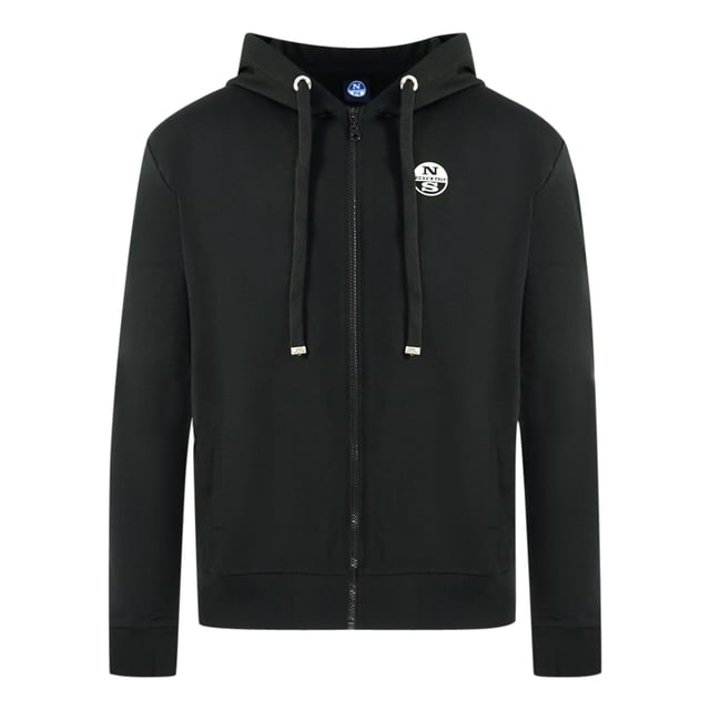 North Sails Logo Black Zip Hoodie. North Sails Logo Zip Hoodie. Elasticated Sleeve Ends and Waist, Drawstring Hood, Zip Closure, Large Brand Logo On Back. 80% Cotton, 20% Polyester Sweatshirt, Two Front Pockets. Regular Fit, Fits True To Size. Style Code: 9024160999