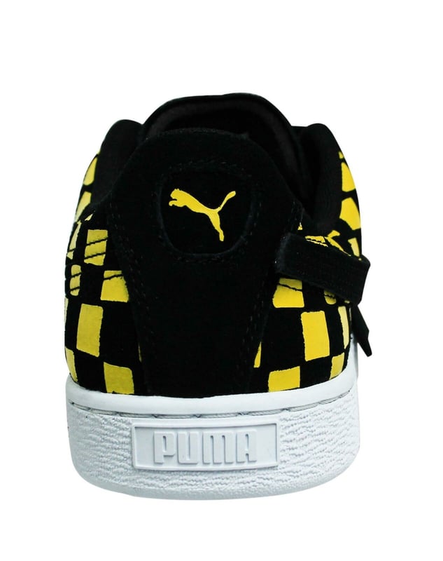 Puma Suede x Market Chinatown Black amarillo bajo encaje de encaje para hombres entrenadores 370133 01