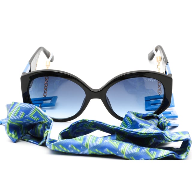 GUESS GU7917-92W gafas de sol de mujer• material: plastico• color: azul• tamaño: 55/16/145 mm (longitud de la lente / ancho del puente / longitud de la varilla)  DEGRADED