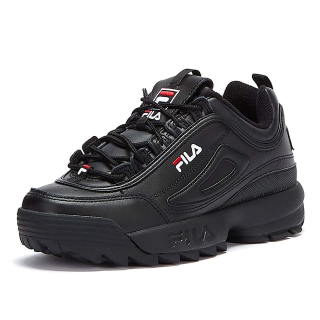 The Disruptor has no doubt become an iconic Fila silhouette. A bulky profile is complimented with a fierce tread pattern, smooth premium leather upper, tonal round laces and a heel loop. Fila branding is emblazoned on the uppers and midsole.