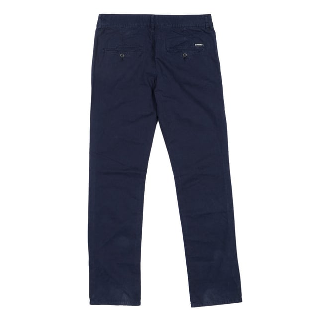 Chinese style pants.
 Button and zipper closure.
 Waistband with belt loops and adjustable with internal elastics.
 Two open pockets on the front.
 Two pockets with button closure on the back.
 Fabric patch personalized by the brand, on one of the pockets.
 Bottoms with straight finish.
 Seams seen in tone.
 Composition: 100% cotton
 Care:
Wash maximum at 30ºC.
 - Iron at medium temperature, max. 110ºC.
 - It is not allowed to use a dryer.
 - Do not use bleach.
 - Does not support dry cleaning.