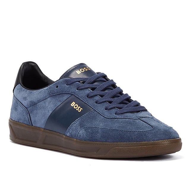 Step into elegance with these low top tennis shoes, crafted from premium 100% cowhide suede leather. Finished with embossed branding to the sole and the tongue.'