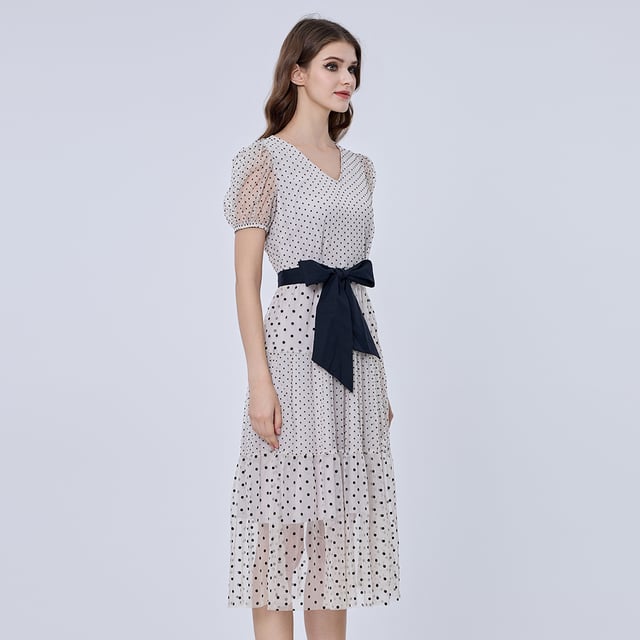 Avec Les Filles | Dresses | Avec Les Filles Polka Dot Maxi Dress | Poshmark
