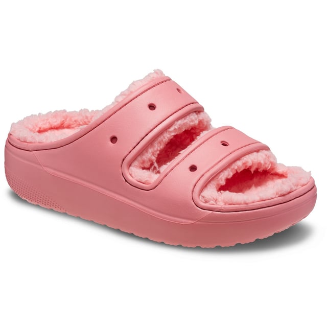 The new Classic Cozzzy Sandal features a soft, fuzzy liner, style-forward heightened outsoles and two upper straps that offer enhanced foot security.
