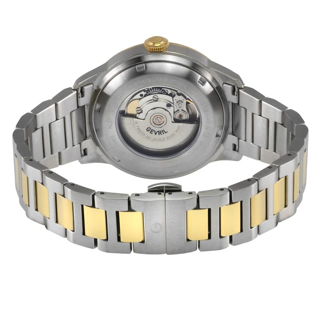 Reloj automático suizo Gevril 49206B para hombre de la colección Guggenheim

Reloj automático suizo Gevril para hombre de la colección Guggenheim
Caja de 40 mm de acero inoxidable 316L y pulido, esfera marrón, con índices dorados y fecha
Fondo de caja atornillado con cristal de zafiro
Corona atornillada, manecillas y marcadores luminiscentes
Edición limitada
Pulsera de acero inoxidable 316L cepillado y pulido en tono dorado con cierre desplegable
Cristal de zafiro antirreflectante
Resistente al agua hasta 50 metros/5ATM
Rueda de fecha personalizada Sellita SW220