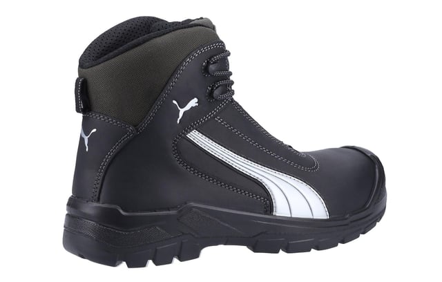 The PUMA Cascades Mid S3 Safety Work Boots offer the ideal blend of protection and all-day comfort for demanding work environments. Equipped with a durable CompositeCap and flexible FAP midsole, these boots provide top-tier protection without sacrificing flexibility. The greased full-leather upper combined with non-metallic CORDURA ensures rugged durability, while the BreathActive functional lining keeps your feet cool and dry. Featuring an evercushion footbed for superior comfort, the rubber sole with SCRUFF CAPS offers 300C heat resistance and an EVER.FLEX decoupling point for optimised movement. Designed for professionals who need safety, durability, and comfort in every step.
-Greased full-leather upper with non-metallic CORDURA for durability
-BreathActive lining keeps feet cool and dry
-Evercushion footbed for comfort
-Rubber sole with SCRUFF CAPS and 300C heat resistance
-CompositeCap and FAP midsole for protection and flexibility