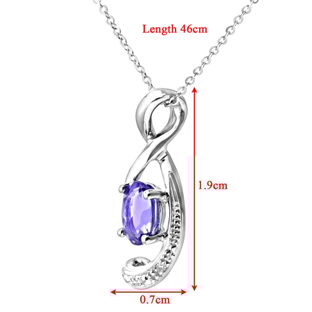 9K (375) White Gold: 1.4gr; # Diamond: 0.005ct; # Tanzanite: 0.5ct