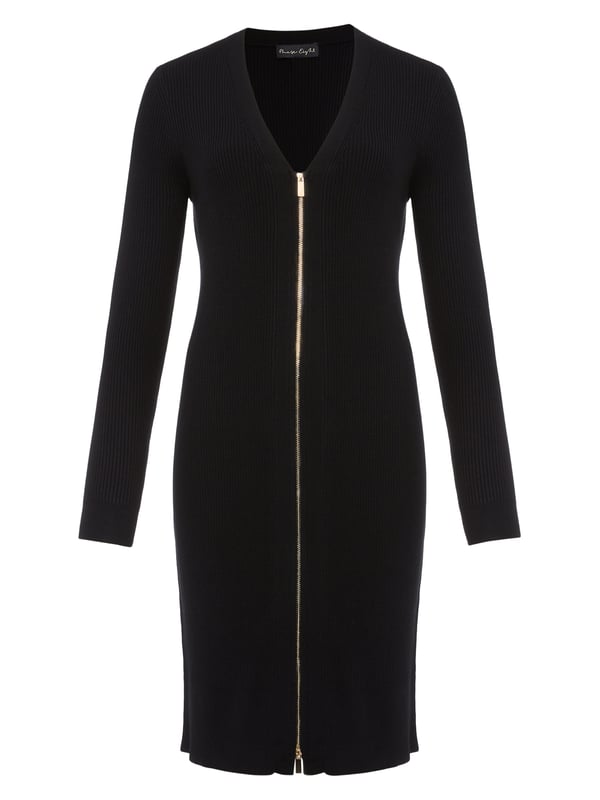 Discover the versatility of the Milla Tunic Dress. Its ribbed texture and zip details offer a chic look that takes you from day to night with ease.