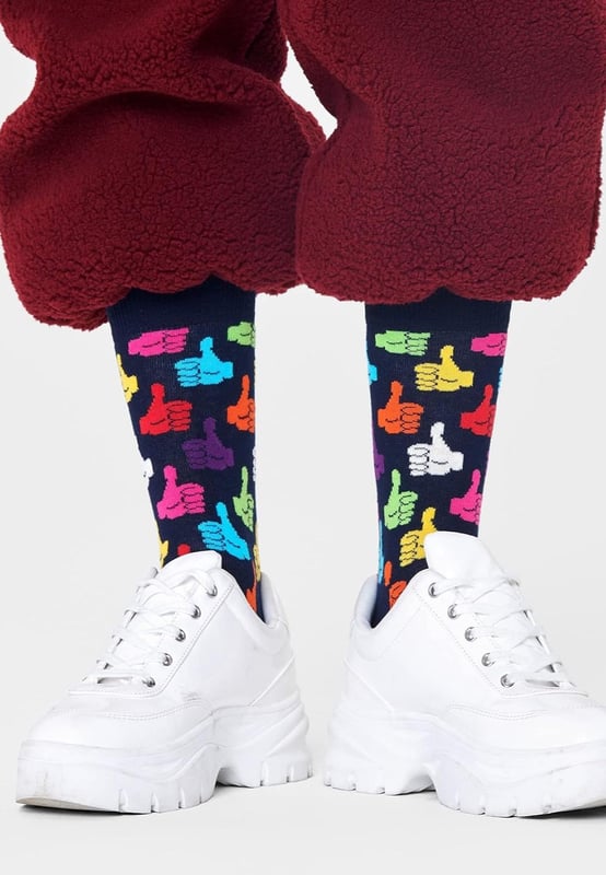 Happy Socks cotton patterned socks come in a variety of our signature styles  . - -  . Each style adds a bit of colour to your everyday outfit  . - -  .  Lounge around in them or go about your daily activities in style  . - -  .  They are also the perfect gift for any occasion   . - -  . Organic cotton is better for the planet, better for your feet  . - -  . Combing it makes it softer, smoother, and more durable than ordinary cotton  . - -  .  Reinforced heel and toe  . - -  .  Each sock is made with quality material, an eye for detail and a lot of creativity  . - -  . Designed in Sweden  . - -  .  Made in Turkey.