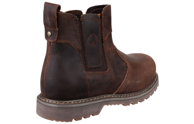 A tough Goodyear Welted leather safety boot with toe protection to 200J and penetration protection to 1100N. - Premium leather construction -Impact and compression resistant toe cap -Penetration resistance to 1100 Newtons -Slip resistance SRA - Resistance against slipping on ceramic surfaces covered with water and cleaning products