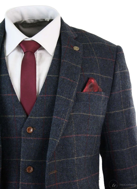 Max out on tweed and Check with the Eton three piece suit, A timeless design with both vintage appeal and practicality. Created using a herringbone weave of rich wool mix material, this suit will keep you well insulated and will successfully stand the test of time. Ideal for country barn weddings. - Note: The waistline of the pants is 15cm smaller than the corresponding size of the jacket. For example, a 34'' coat + 28'' pants, a 36'' coat + 30'' pants, a 38'' coat + 32'' pants, a 40'' coat + 34'' pants, a 42'' coat + 36'' pants, 44'' jacket + 38'' pants, 46'' jacket + 40'' pants, 48'' jacket + 42'' pants, 48'' jacket + 44'' pants, and 52'' jacket + 46'' pants.