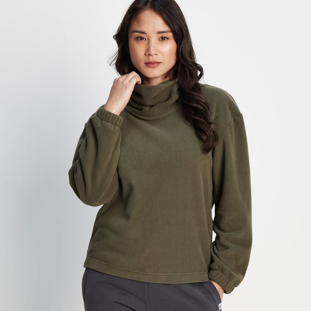 Tallard Womens Funnel Neck Microfleece Khaki