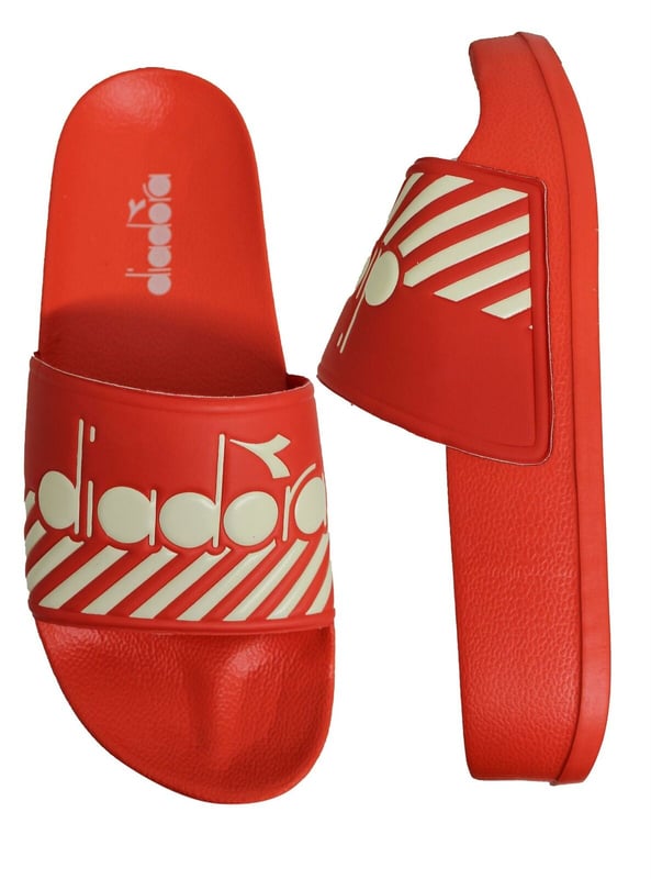 Diadora Serifos 90 Wide Barra Mens Red Sliders