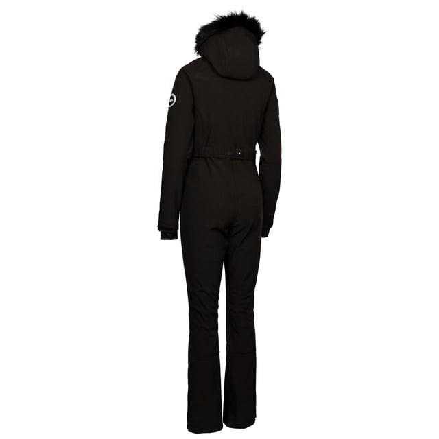 Material: Elastane, Polyester. Pockets: 2 Side Pockets, Zip, Ski Pass Pocket. Hood Features: Adjustable, Detachable Faux Fur Trim, Zip-Off. Cuff: Adjustable Wrist Strap, Inner Stretch. Belt Loops, Removable Waist Belt. Lining: Polyamide. Fabric: Softshell, TPU Membrane. Fastening: Water Repellent Zip.