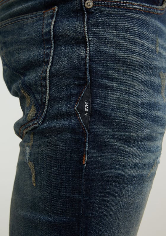 EGO Vann 5-Pocket jeans, Stretch jeans, Knoopsluiting, Stone wassing, CHASIN' branding
