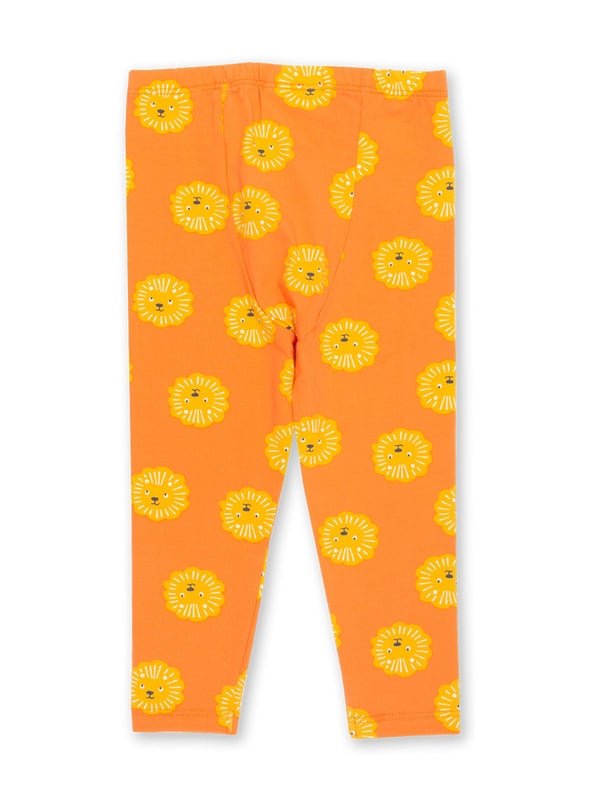 95% organic cotton 5% elastane | Proud to be certified by Control Union to the Global Organic Textile Standard (GOTS) | Lionheart all-over print | Single jersey with a little bit of stretch | Elasticated waistband | Nappy panel at the seat up to and including size 3 years (suitable for cloth nappies) | Made in Turkey | Machine washable at 40 degrees, or at 30 degrees to be kinder to the planet