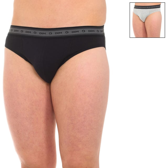 Pack-2 Slips Green Bio Dim.
 Color Gray-black
 Wide rubber waistband with the brand's name consecutively embroidered along the entire waistband.
 Breathable fabric.
 Anatomical front with the ability to hold without tightening.
 Breathable fabric.
 Matching visible seams.

 Composition:
 95% Cotton. - 5% Elastane

 Care:
 - Wash at max. 30º.
 - Do not use bleach.
 - Do not use dryer.
 - Do not iron.
 - Do not dry clean.
 Composition: 95% Cotton, 5% Elastane
 Care:
Wash at max temperature 30º.
 - Do not use bleach.
 - Do not use dryer.
 - Do not iron.
 - Do not dry clean.