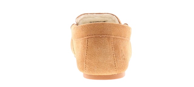 Hush Puppies Womens Moccasin Slippers Annie Suede Leather tan