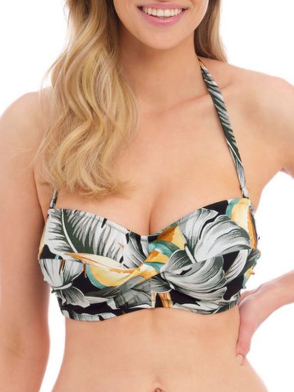 Bamboo Grove Twist Bandeau Bikini Top