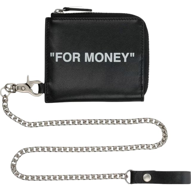 小物 off-white QUOTE CHAIN WALLET BLACK WHITE Buy Off-White Debossed Quote Chain Wallet 'Black