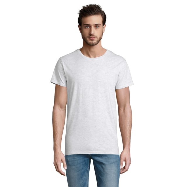 100% Semi-Combed Cotton. Fabric: Soft Touch. 150gsm. Design: Plain. Fit: Fitted. Neckline: Round Neck. Sleeve-Type: Short-Sleeved. Ribbed Collar, Taped Neck, Twin Needle Stitch, Unbranded Size Label. Conforms to Safety Standard: OCS100 Certified, Oeko-Tex Standard 100 Certified.