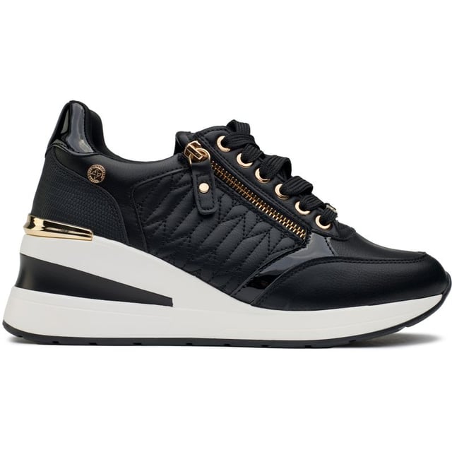 Xti Zapatilla Negras Para Mujer Xti Zapatillas Negras Calcetin