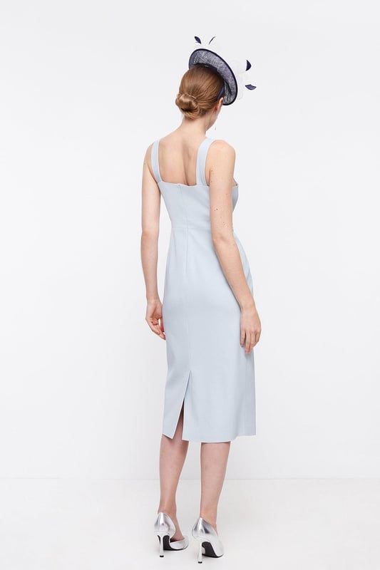 Premium Italian Fabric Tailored Midi Dress